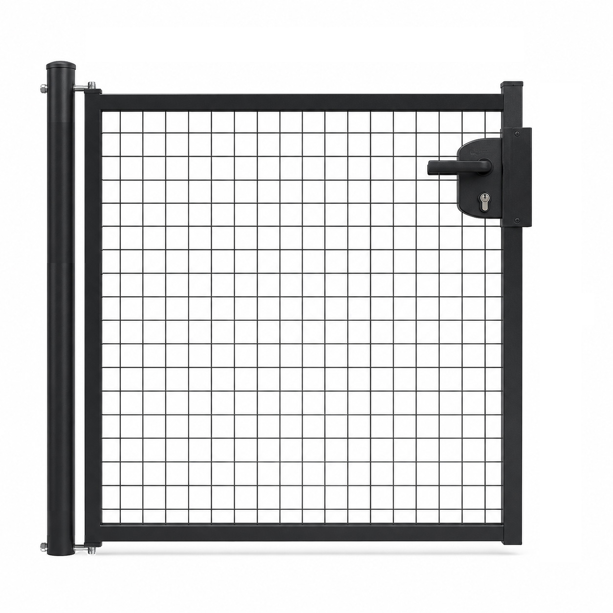 Enkele draaipoort 1m x 1m zwart